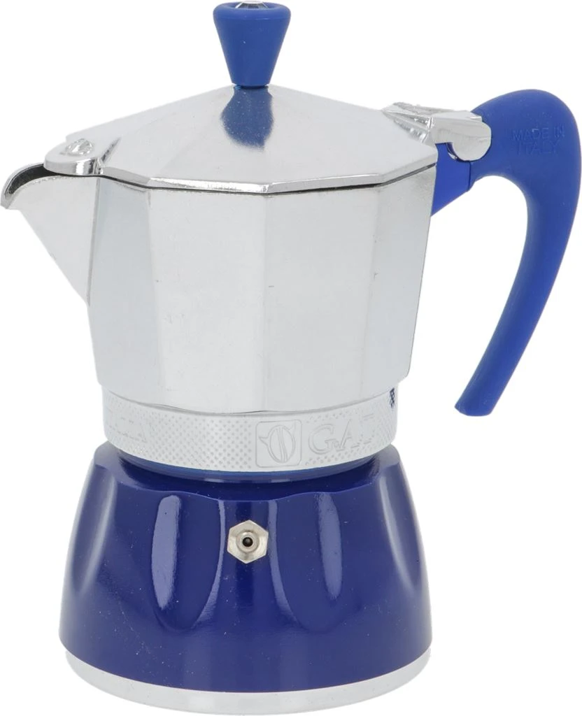 G.A.T. Moka Delizia 3-Cup Moka Pot - Blue 1 G.A.T. Moka Delizia 3-Cup Moka Pot - Blue