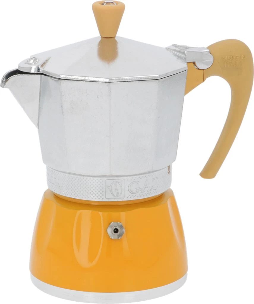 G.A.T. Moka Delizia 3-Cup Moka Pot - Yellow 1 G.A.T. Moka Delizia 3-Cup Moka Pot - Yellow