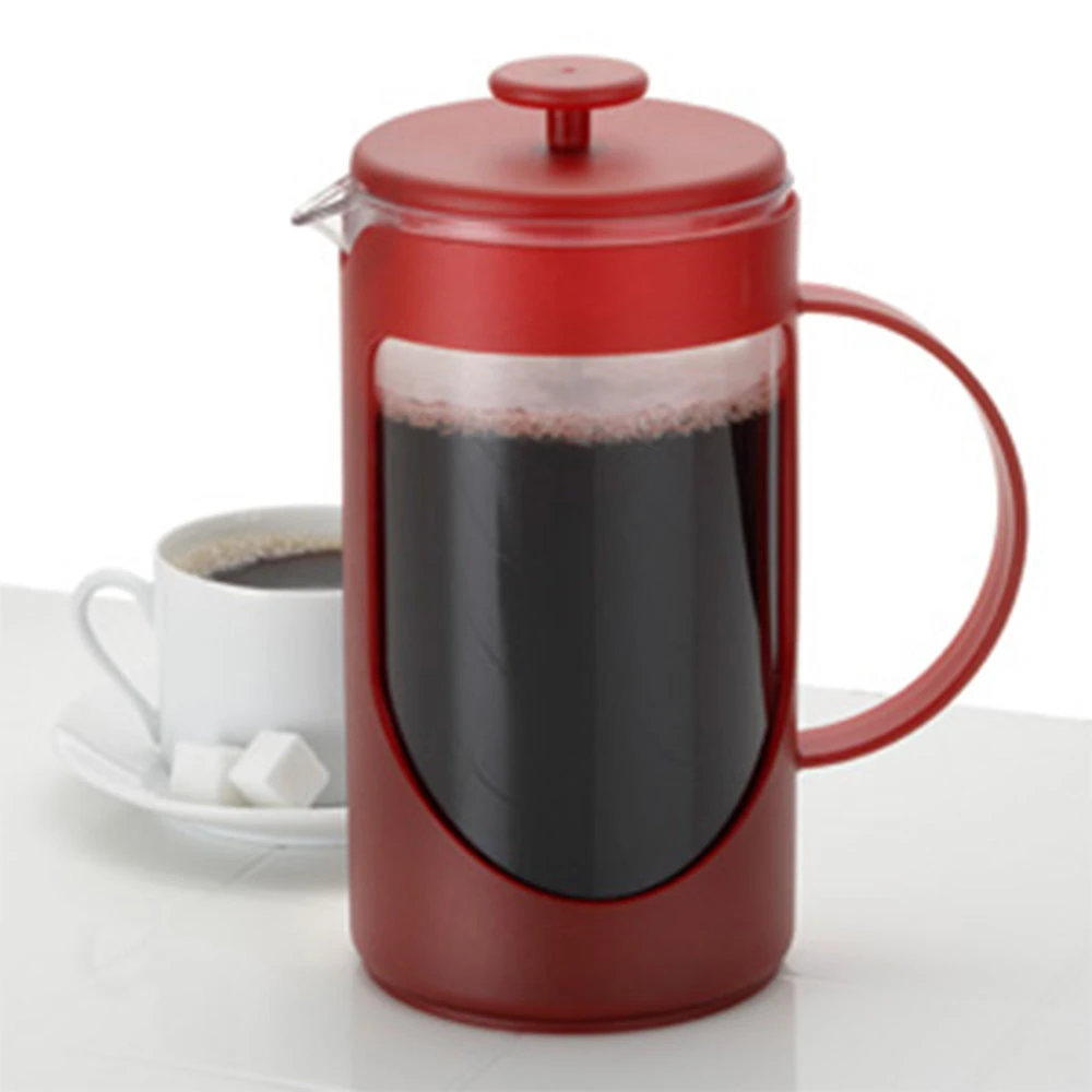 Bonjour Ami-MatinT 8 Cup Unbreakable French Press In Red 1 Bonjour Ami-MatinT 8 Cup Unbreakable French Press In Red