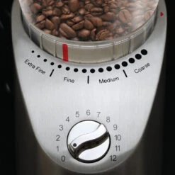 Capresso Infinity Plus Conical Burr Coffee Grinder In Metal -Coffee Promotion Shop 575.05InfinityPlusControlsHR