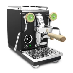 Profitec Pro 400 Espresso Machine In Matte Black With Tiger Maple -Coffee Promotion Shop Black Maple Green