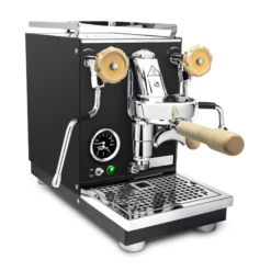 Profitec Pro 400 Espresso Machine In Matte Black With Tiger Maple -Coffee Promotion Shop Black Maple Orange