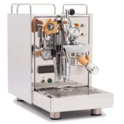 ECM Classika PID Espresso Machine With Flow Control - Olive Wood -Coffee Promotion Shop ClassikaPIDOliveWoodFlowControl Angled