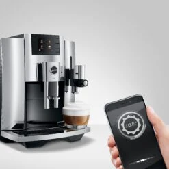 JURA E8 Espresso Machine - Chrome (NAA) -Coffee Promotion Shop E8 Chrome NAA infinitytable joe iphone square