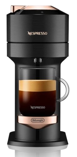 Nespresso Vertuo Next Premium Espresso Machine By DeLonghi With Aeroccino - Black Rose Gold -Coffee Promotion Shop ENV120BAE 03