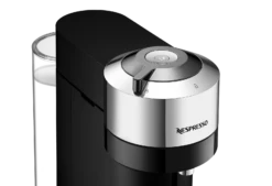 Nespresso Vertuo Next Deluxe Espresso Machine By DeLonghi With Aeroccino - Chrome -Coffee Promotion Shop ENV120C Vertuo Next D Pure Chrome Delonghi CloseUp f1dd6101 e15e 4c86 9ff5 775dd6ca73ec
