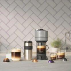 Nespresso Vertuo Next Deluxe Espresso Machine By DeLonghi With Aeroccino - Chrome -Coffee Promotion Shop ENV120C VertuoNext 5Cupsizesfeature 76c4b1fb cadd 4a1b bca9 166a5c7c5f5e
