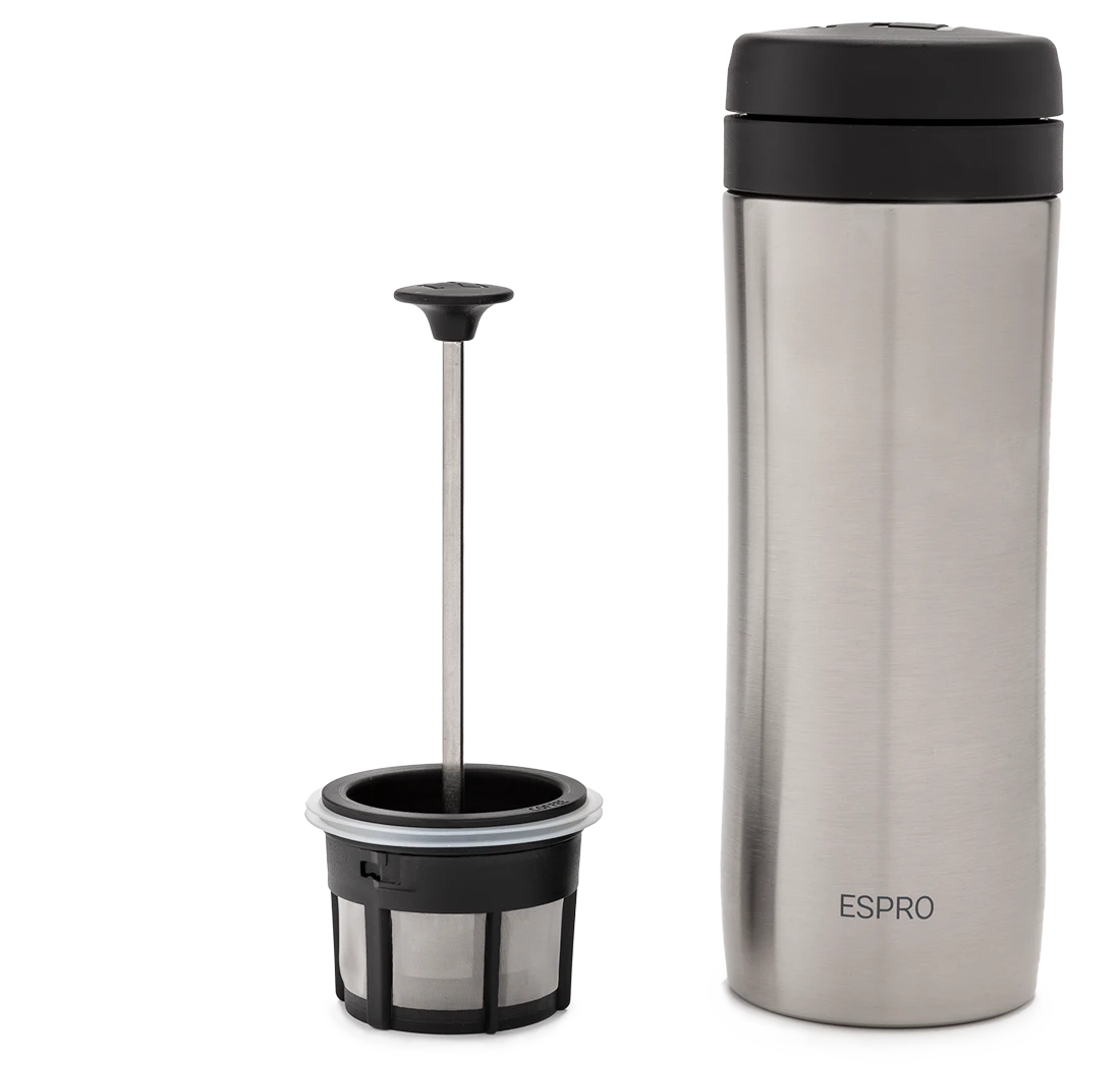 Espro P1 Travel Press For Coffee - Stainless Steel 2 Espro P1 Travel Press For Coffee - Stainless Steel - Image 2