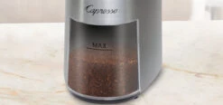 Capresso Infinity Plus Conical Burr Coffee Grinder In Metal -Coffee Promotion Shop GroundsBin Grid4 a82c82a4 ef95 404a 93b4 03dd1ac1bdca