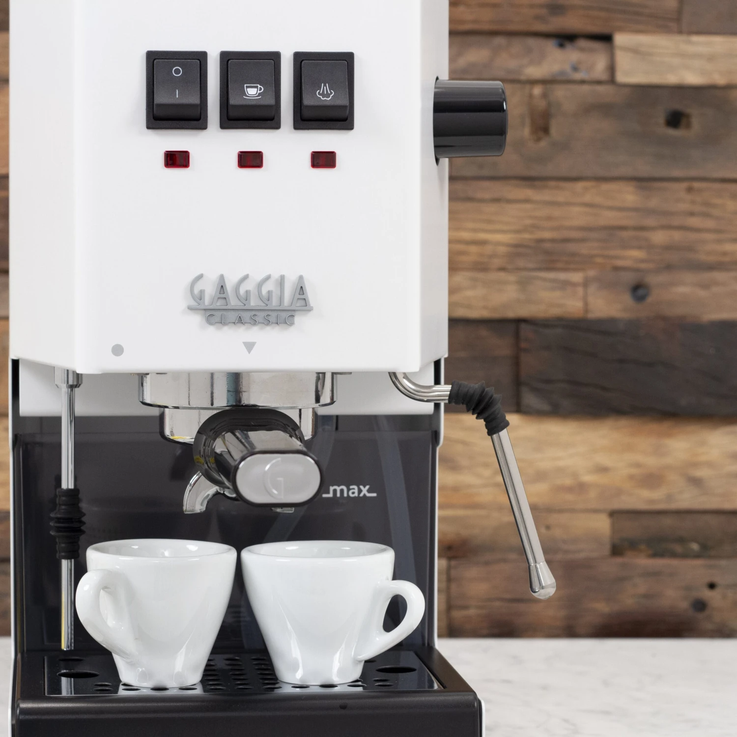 Gaggia Classic Evo Pro Espresso Machine In Polar White With Blackened Oak 5 Gaggia Classic Evo Pro Espresso Machine In Polar White With Blackened Oak - Image 5