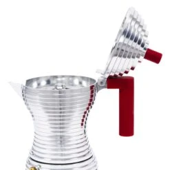 Illy Alessi Pulcina 3 Cup Moka Pot - Red -Coffee Promotion Shop IMG 5856 scaled