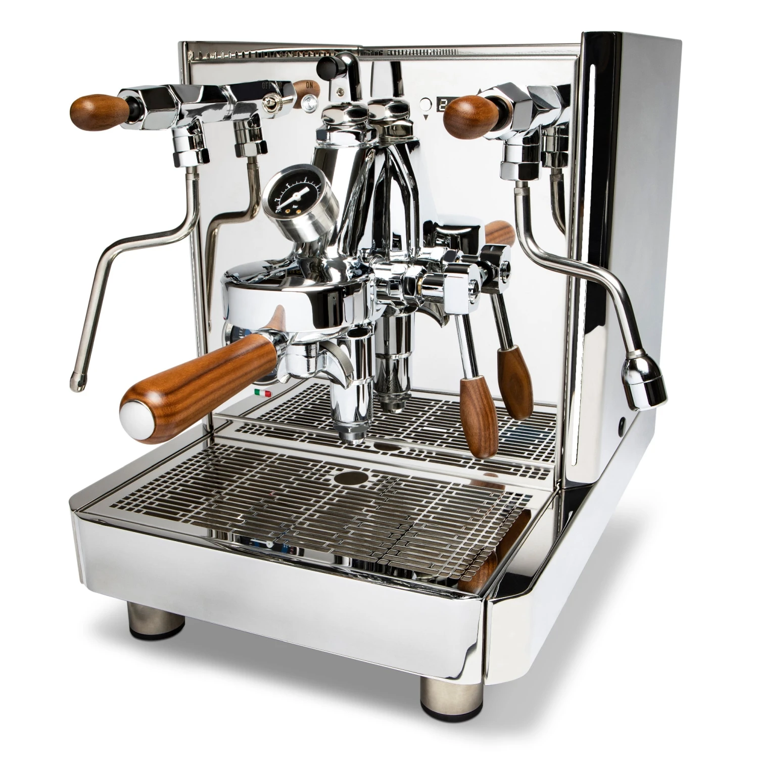 Quick Mill Vetrano Design Espresso Machine With Flow Control - Walnut Accents 1 Quick Mill Vetrano Design Espresso Machine With Flow Control - Walnut Accents