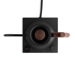 Fellow Stagg EKG Pro 0.9L Pour Over Kettle - Matte Black With Walnut Accents -Coffee Promotion Shop StaggEKGPro MatteBlackWalnut TopDown